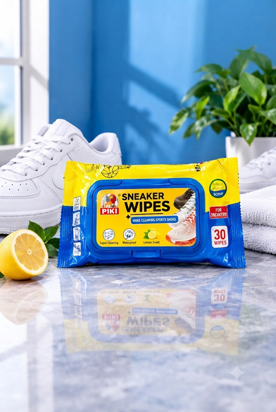 دستمال مرطوب پاککننده کفش و کتانی