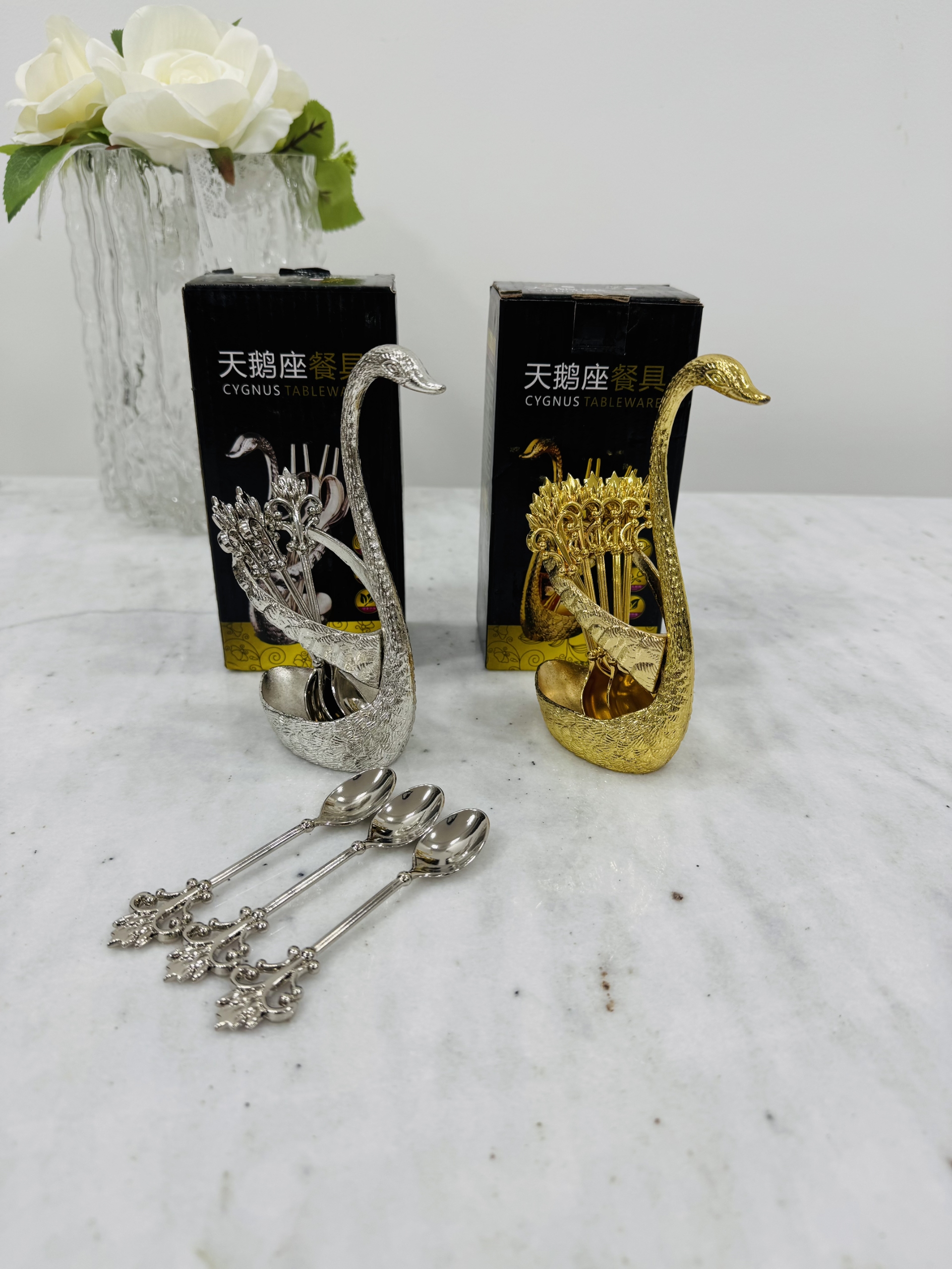 قاشق چای خوری طرح قو