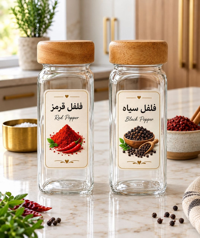 لیبل ادویه سه بعدی